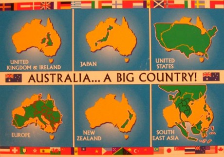 australia map overlay usa europe superimposed zealand big compared reproduced asia comparing country countries